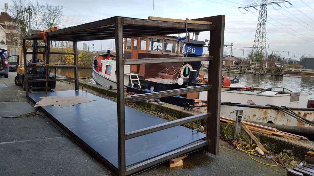 Constructie van gelast stalen draagframe voor beitsbad